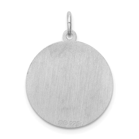 Sterling Silver Laser Etched Golden Retriever Dog Pendant, 19mm - Picture 3 of 5